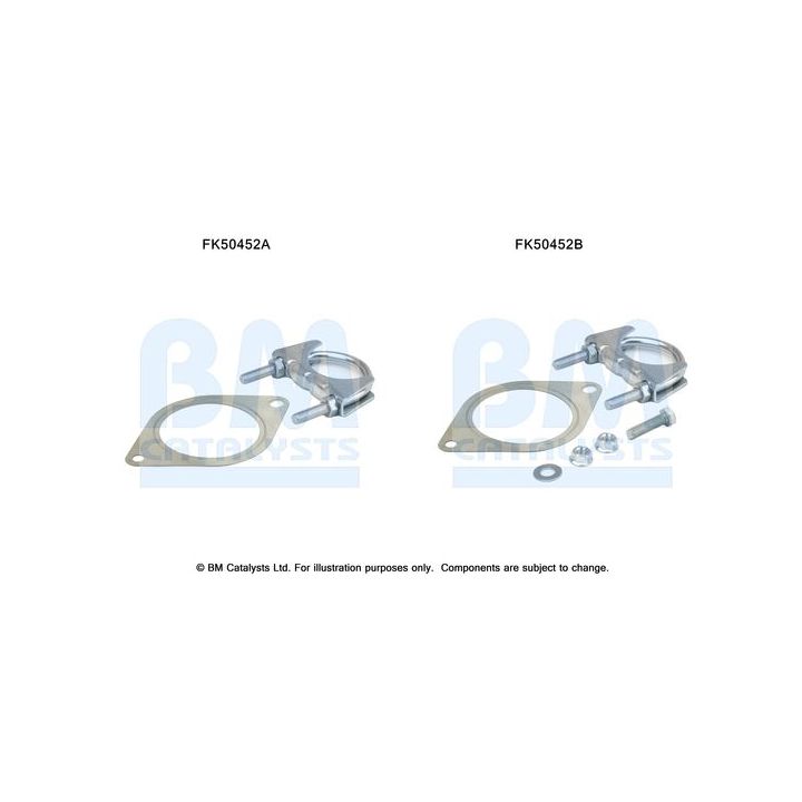 Montavimo komplektas, išmetimo vamzdis BM CATALYSTS FK50452