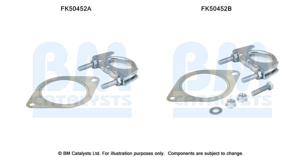 Montavimo komplektas, išmetimo vamzdis BM CATALYSTS FK50452