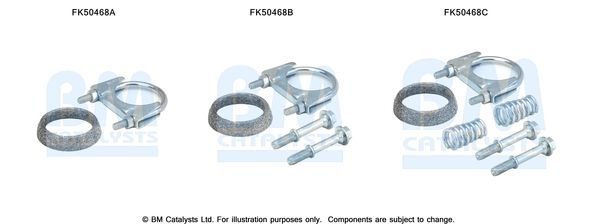 Montavimo komplektas, išmetimo vamzdis BM CATALYSTS FK50468