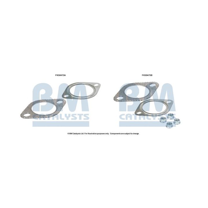 Montavimo komplektas, išmetimo vamzdis BM CATALYSTS FK50473