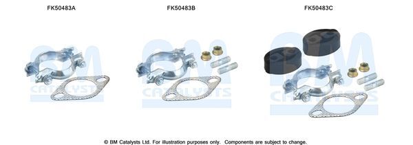 Montavimo komplektas, išmetimo vamzdis BM CATALYSTS FK50483