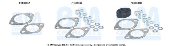 Montavimo komplektas, išmetimo vamzdis BM CATALYSTS FK50505