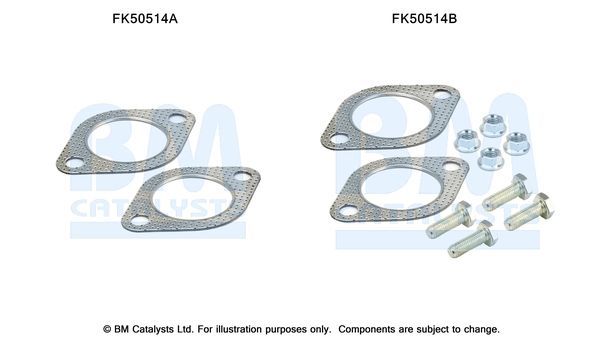 Montavimo komplektas, išmetimo vamzdis BM CATALYSTS FK50514