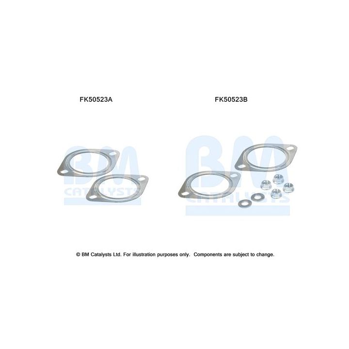 Montavimo komplektas, išmetimo vamzdis BM CATALYSTS FK50523