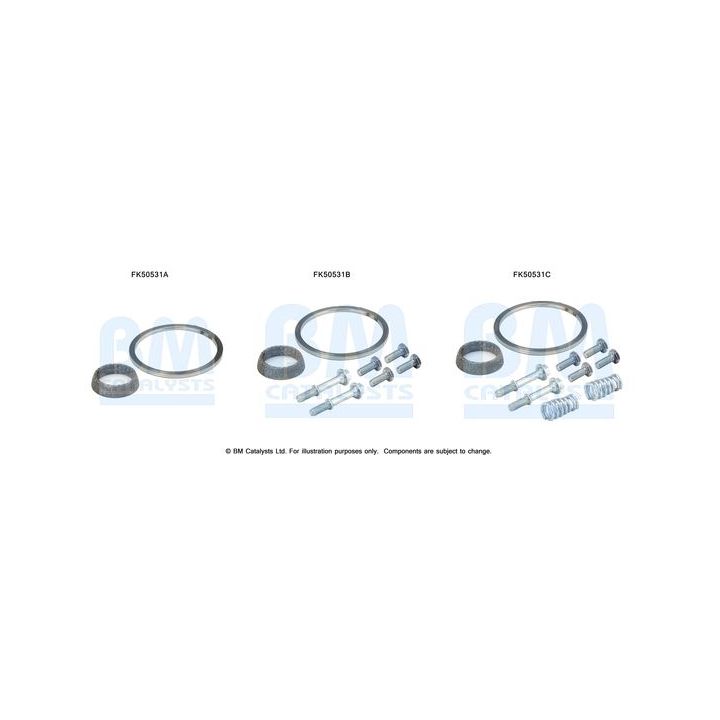 Montavimo komplektas, išmetimo vamzdis BM CATALYSTS FK50531