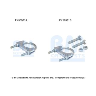 Montavimo komplektas, išmetimo vamzdis BM CATALYSTS FK50581