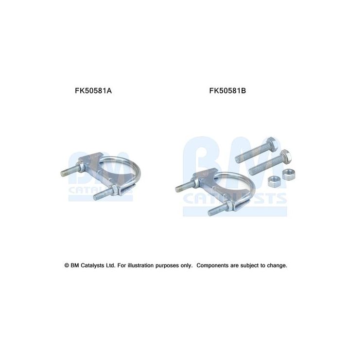 Montavimo komplektas, išmetimo vamzdis BM CATALYSTS FK50581