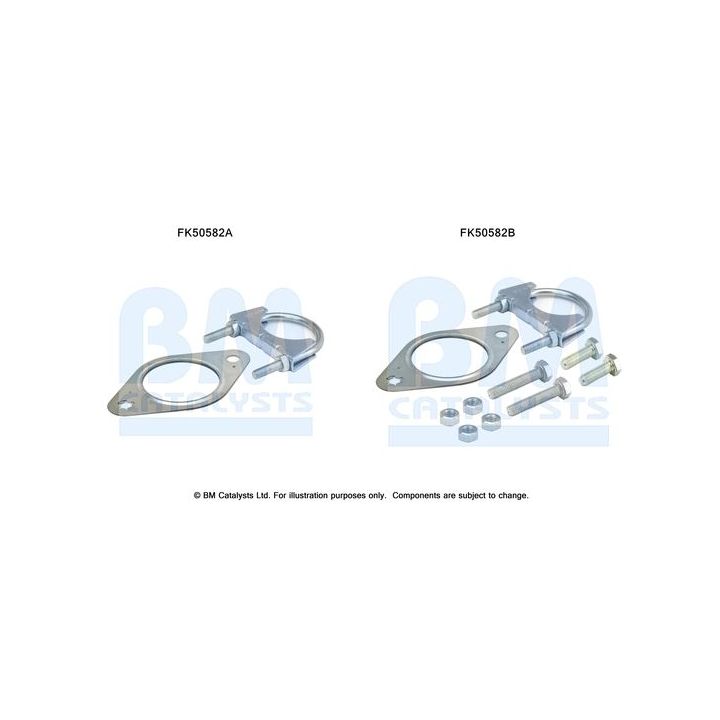 Montavimo komplektas, išmetimo vamzdis BM CATALYSTS FK50582