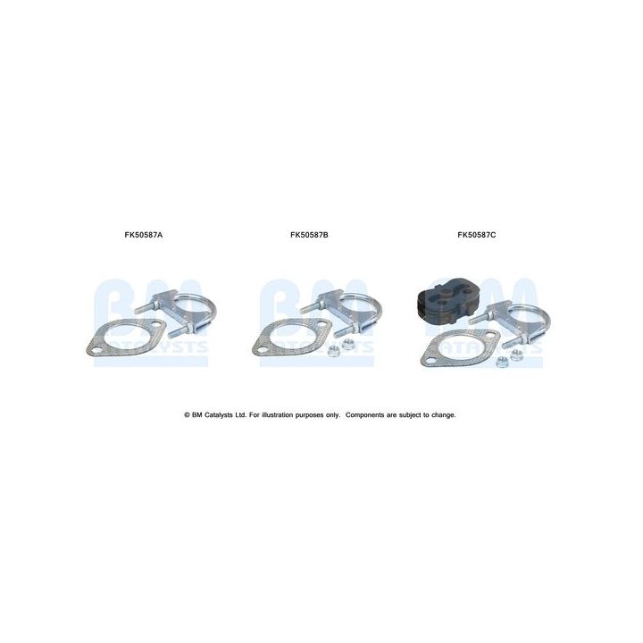 Montavimo komplektas, išmetimo vamzdis BM CATALYSTS FK50587