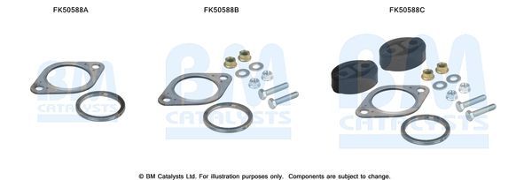 Montavimo komplektas, išmetimo vamzdis BM CATALYSTS FK50588