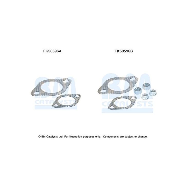 Montavimo komplektas, išmetimo vamzdis BM CATALYSTS FK50596