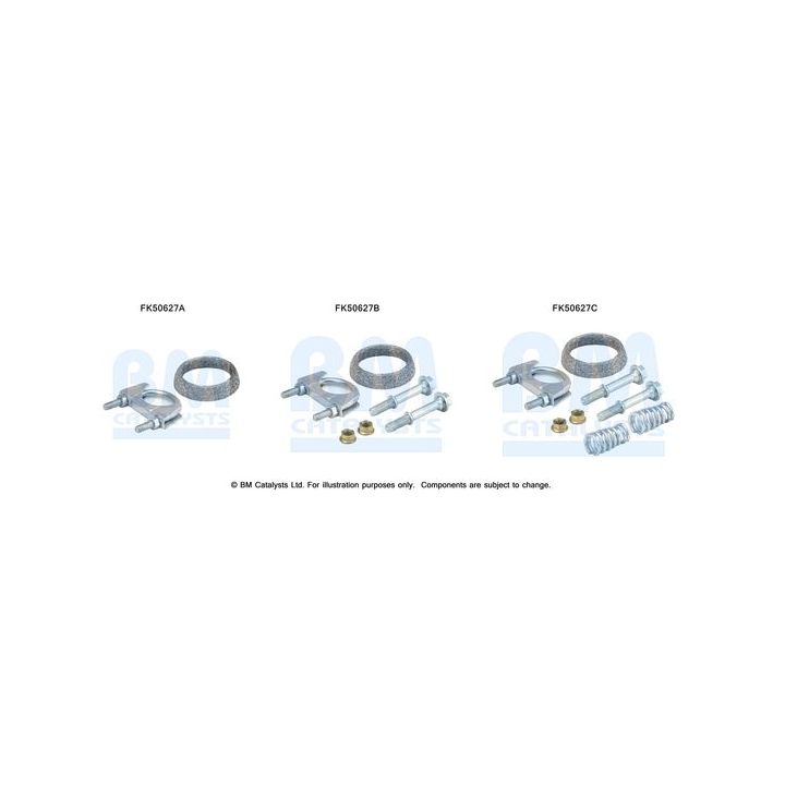 Montavimo komplektas, išmetimo vamzdis BM CATALYSTS FK50627