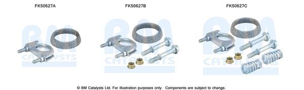 Montavimo komplektas, išmetimo vamzdis BM CATALYSTS FK50627