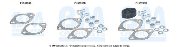 Montavimo komplektas, išmetimo vamzdis BM CATALYSTS FK50733