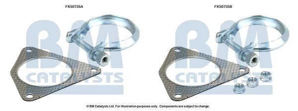 Montavimo komplektas, išmetimo vamzdis BM CATALYSTS FK50735