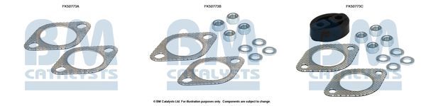 Montavimo komplektas, išmetimo vamzdis BM CATALYSTS FK50773
