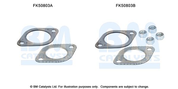 Montavimo komplektas, išmetimo vamzdis BM CATALYSTS FK50803
