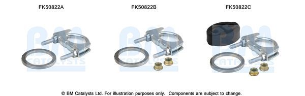 Montavimo komplektas, išmetimo vamzdis BM CATALYSTS FK50822