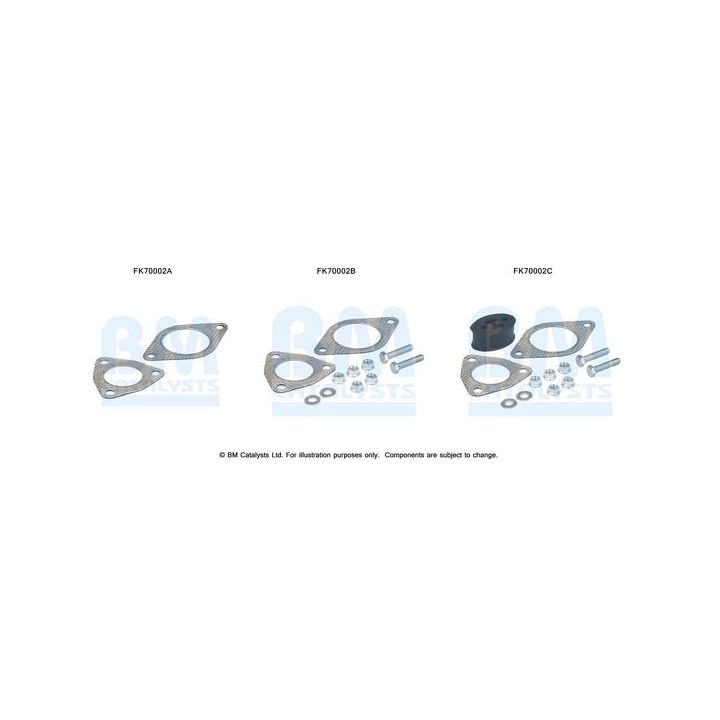 Montavimo komplektas, išmetimo vamzdis BM CATALYSTS FK70002