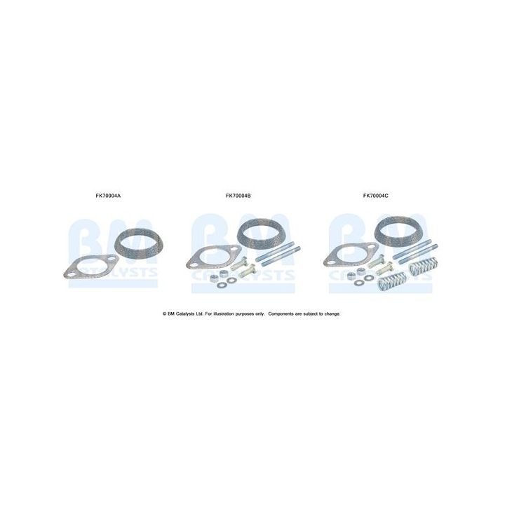 Montavimo komplektas, išmetimo vamzdis BM CATALYSTS FK70004