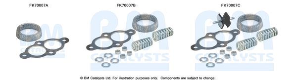 Montavimo komplektas, išmetimo vamzdis BM CATALYSTS FK70007
