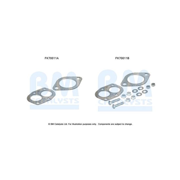 Montavimo komplektas, išmetimo vamzdis BM CATALYSTS FK70011