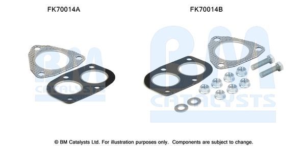Montavimo komplektas, išmetimo vamzdis BM CATALYSTS FK70014