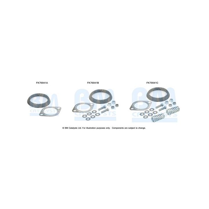 Montavimo komplektas, išmetimo vamzdis BM CATALYSTS FK70041