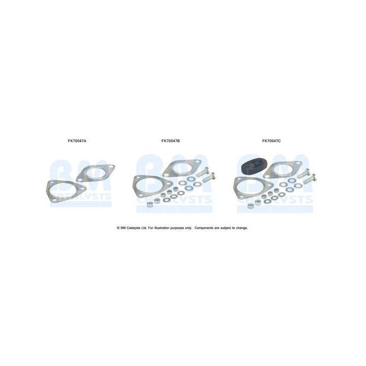 Montavimo komplektas, išmetimo vamzdis BM CATALYSTS FK70047