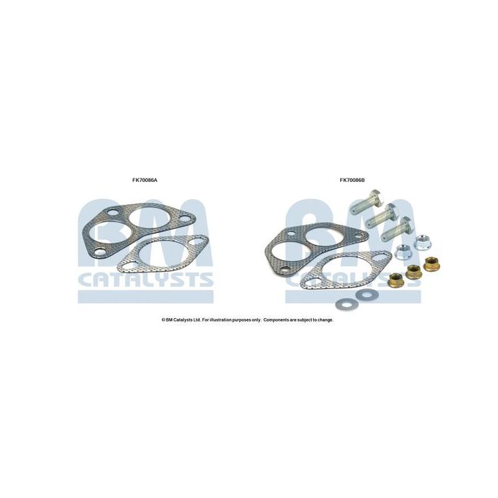 Montavimo komplektas, išmetimo vamzdis BM CATALYSTS FK70086