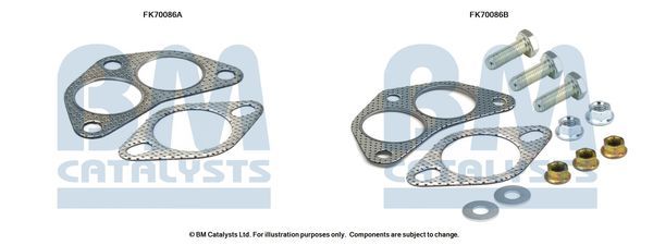 Montavimo komplektas, išmetimo vamzdis BM CATALYSTS FK70086