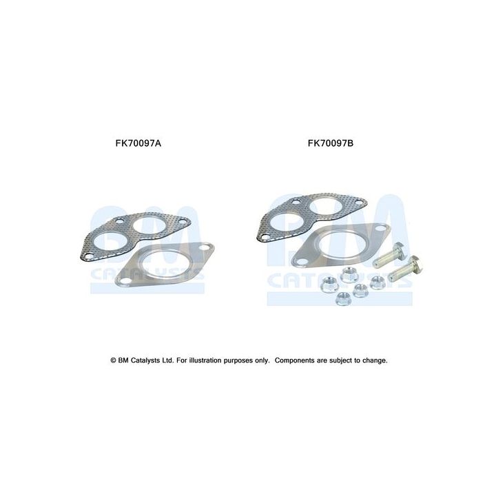 Montavimo komplektas, išmetimo vamzdis BM CATALYSTS FK70097