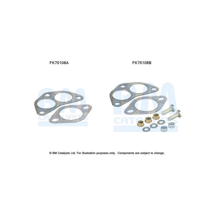 Montavimo komplektas, išmetimo vamzdis BM CATALYSTS FK70108