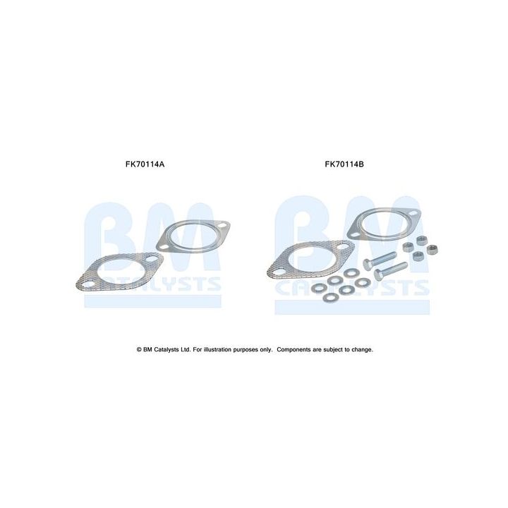 Montavimo komplektas, išmetimo vamzdis BM CATALYSTS FK70114