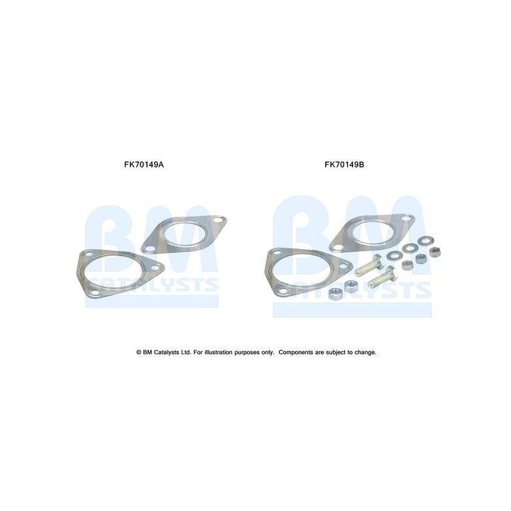 Montavimo komplektas, išmetimo vamzdis BM CATALYSTS FK70149