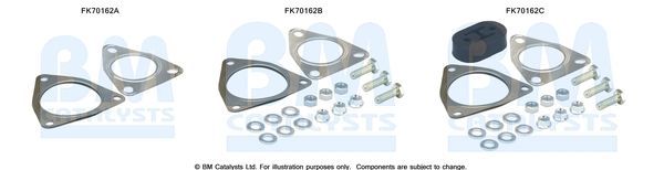 Montavimo komplektas, išmetimo vamzdis BM CATALYSTS FK70162