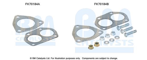 Montavimo komplektas, išmetimo vamzdis BM CATALYSTS FK70184