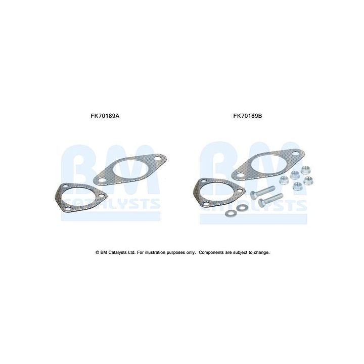 Montavimo komplektas, išmetimo vamzdis BM CATALYSTS FK70189