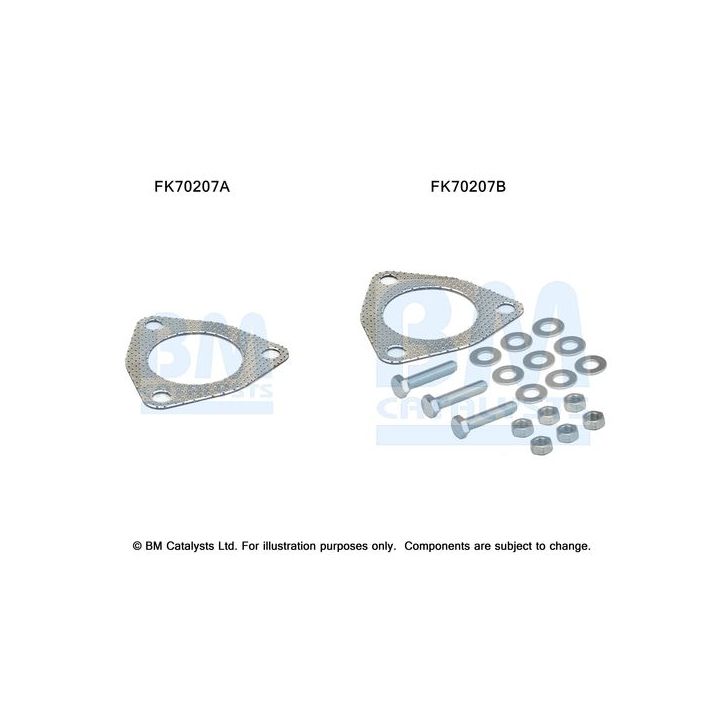 Montavimo komplektas, išmetimo vamzdis BM CATALYSTS FK70207