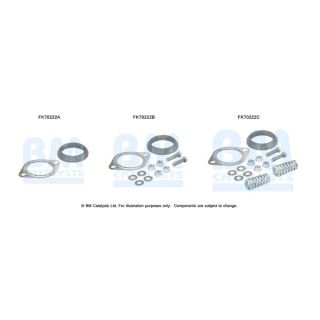 Montavimo komplektas, išmetimo vamzdis BM CATALYSTS FK70222