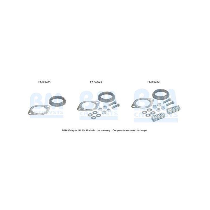 Montavimo komplektas, išmetimo vamzdis BM CATALYSTS FK70222