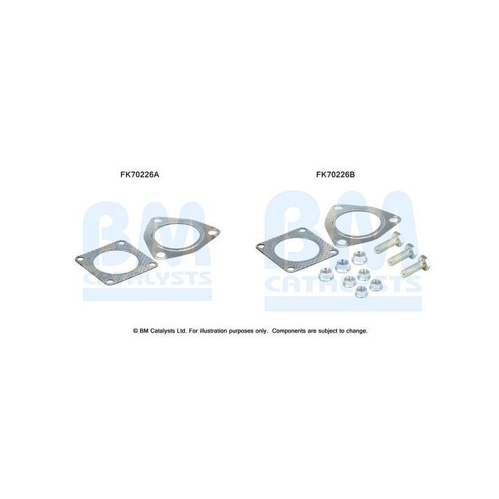 Montavimo komplektas, išmetimo vamzdis BM CATALYSTS FK70226