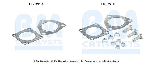 Montavimo komplektas, išmetimo vamzdis BM CATALYSTS FK70226