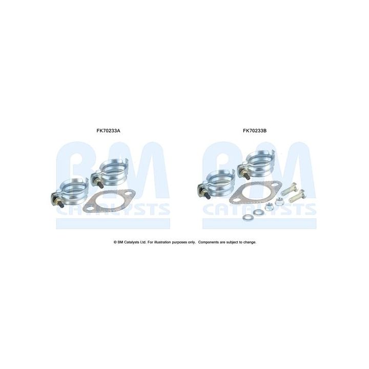 Montavimo komplektas, išmetimo vamzdis BM CATALYSTS FK70233