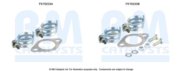Montavimo komplektas, išmetimo vamzdis BM CATALYSTS FK70233