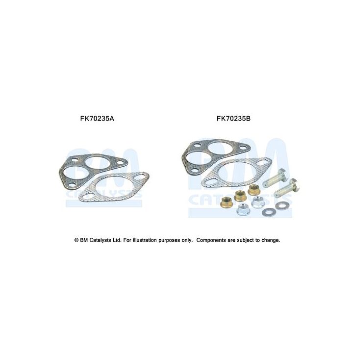 Montavimo komplektas, išmetimo vamzdis BM CATALYSTS FK70235