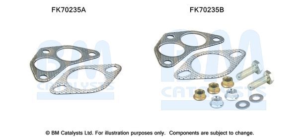 Montavimo komplektas, išmetimo vamzdis BM CATALYSTS FK70235