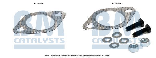 Montavimo komplektas, išmetimo vamzdis BM CATALYSTS FK70245