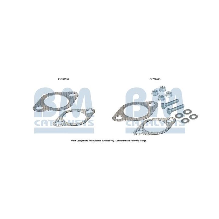Montavimo komplektas, išmetimo vamzdis BM CATALYSTS FK70259