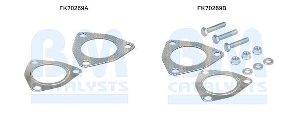 Montavimo komplektas, išmetimo vamzdis BM CATALYSTS FK70269